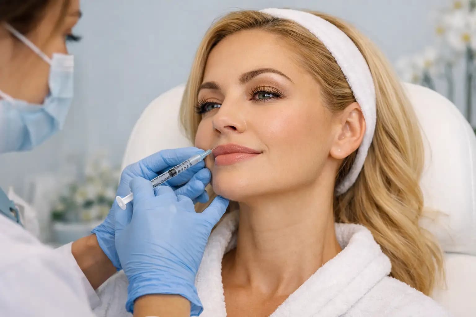 Cheeks filler treatment